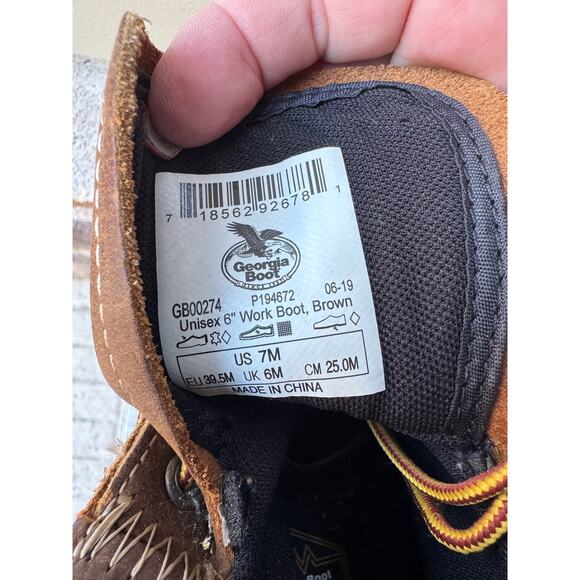 Georgia Boot Unisex 6" Work Boot-Size 7M - Picture 4 of 6